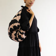 Aquadrop Water-repellent Furoshiki (100 cm) - Sea Lace Black