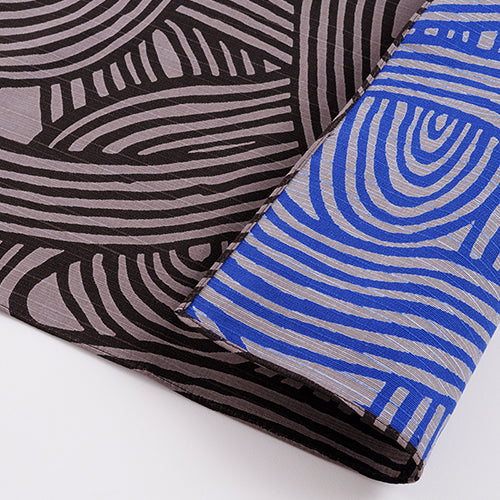 Cotton Furoshiki (100 cm) - Reversible Knot Dark Gray/Blue