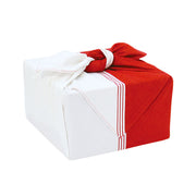 Cotton Furoshiki (70 cm) - Hare Tsutsumi Diagonal Bicolor Red