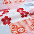 Cotton Furoshiki (150 cm) - Haregi-Tsutsumi Hana-Zukushi Red