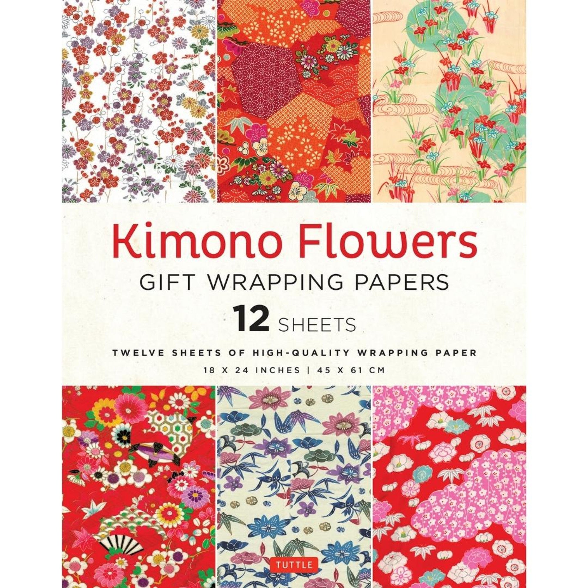 Kimono Flowers Gift Wrapping Paper