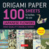 100 Sheets Japanese Flowers Origami Paper