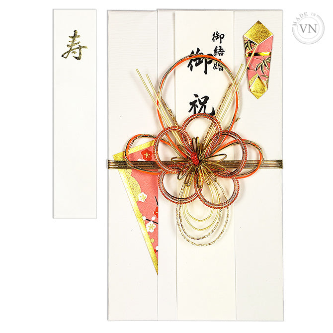 Pink and Gold Noshi Celebration Money Envelope