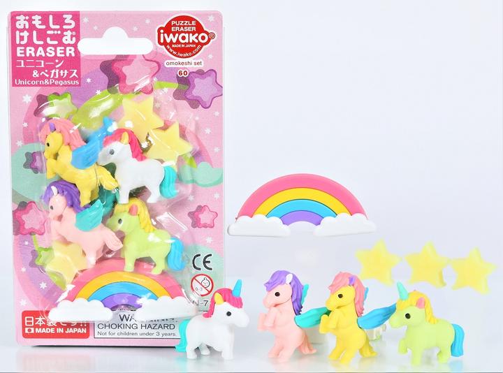 Unicorn and Pegasus Eraser Set