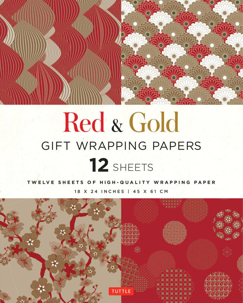 Red and Gold Gift Wrapping Paper