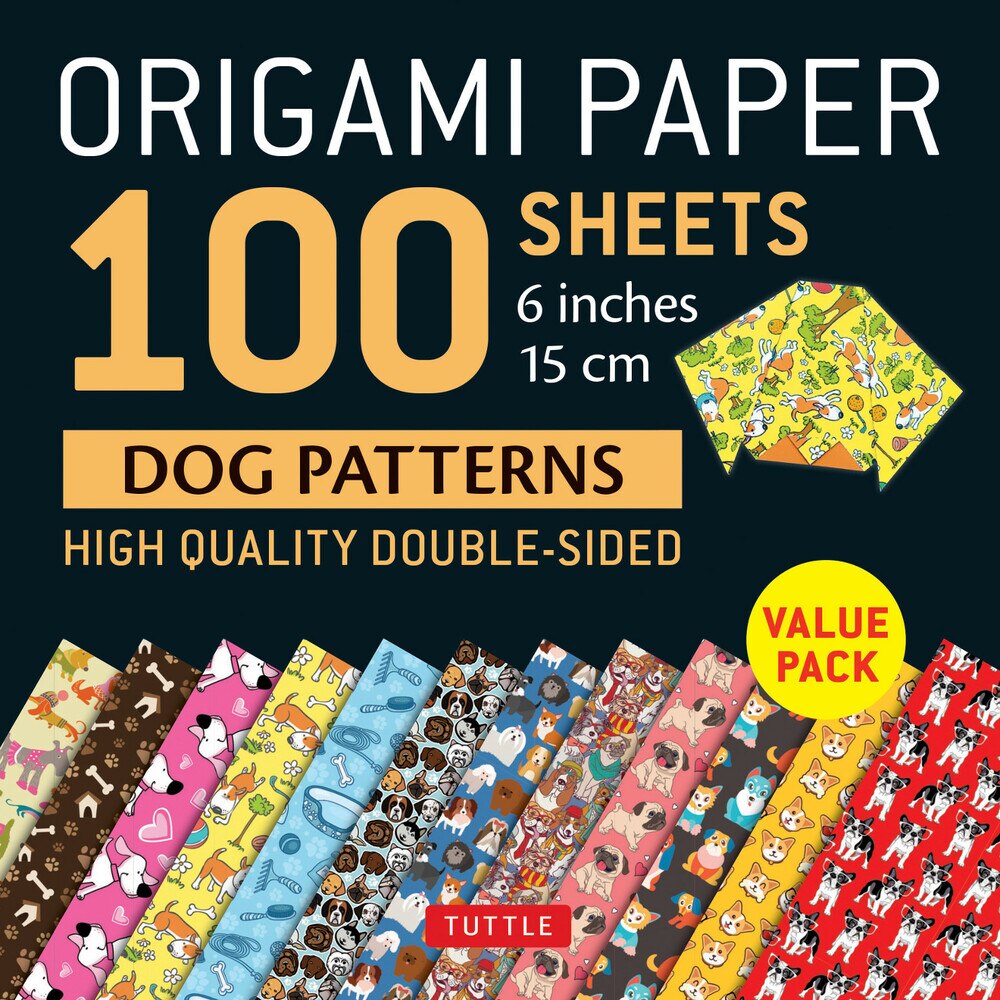 100 Sheets Dog Patterns Origami Paper
