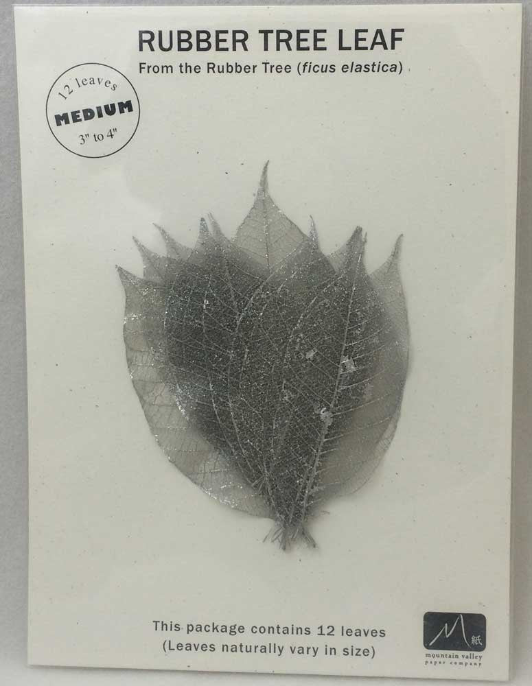 Rubber Tree Leaves - Silver