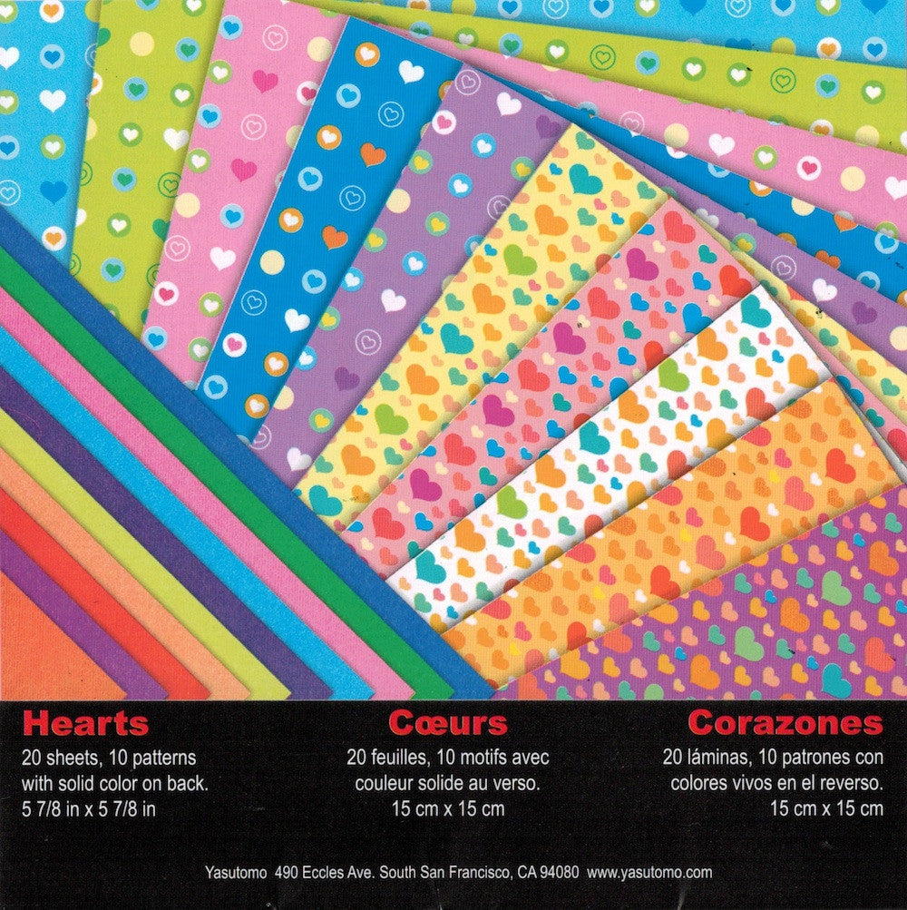 Heart Print Double-sided Origami Paper