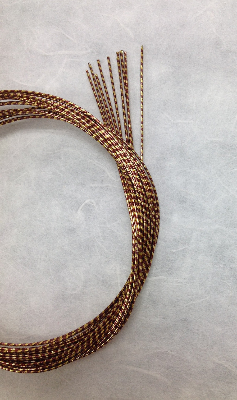 Mizuhiki - Brown Stripe on Gold Foil