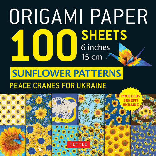 100 Sheets Sunflower Patterns Origami Paper