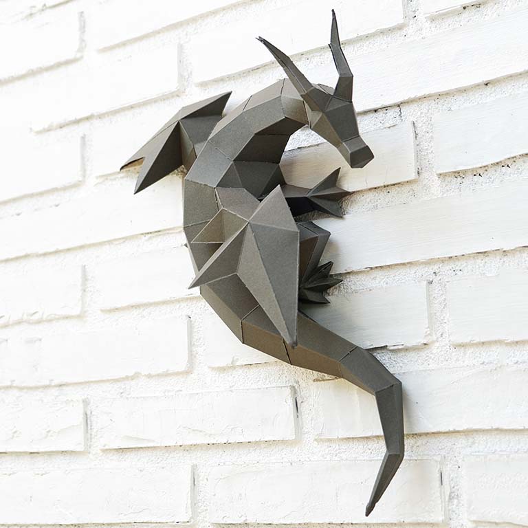 3D Papercraft Wall Art Kit - Dragon