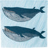 Aquadrop Water-repellent Furoshiki (100 cm) - Kata Kata Whale Blue