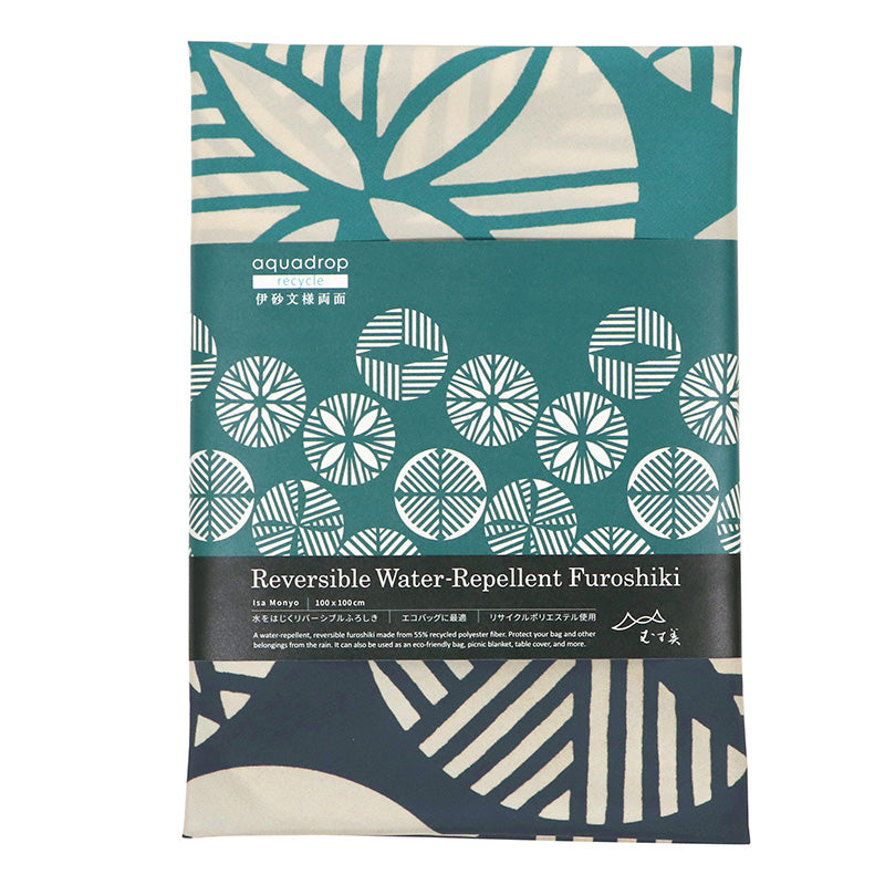 Aquadrop Water-repellent Furoshiki (100 cm) - Reversible Isa Monyo Pine