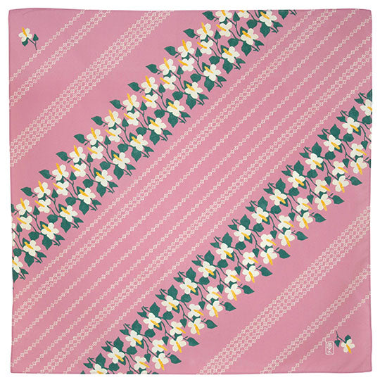 Aquadrop Water-repellent Furoshiki (70 cm) - Four Leaves And Doku-Dami Pink