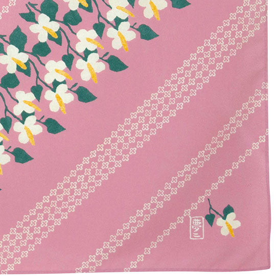 Aquadrop Water-repellent Furoshiki (70 cm) - Four Leaves And Doku-Dami Pink