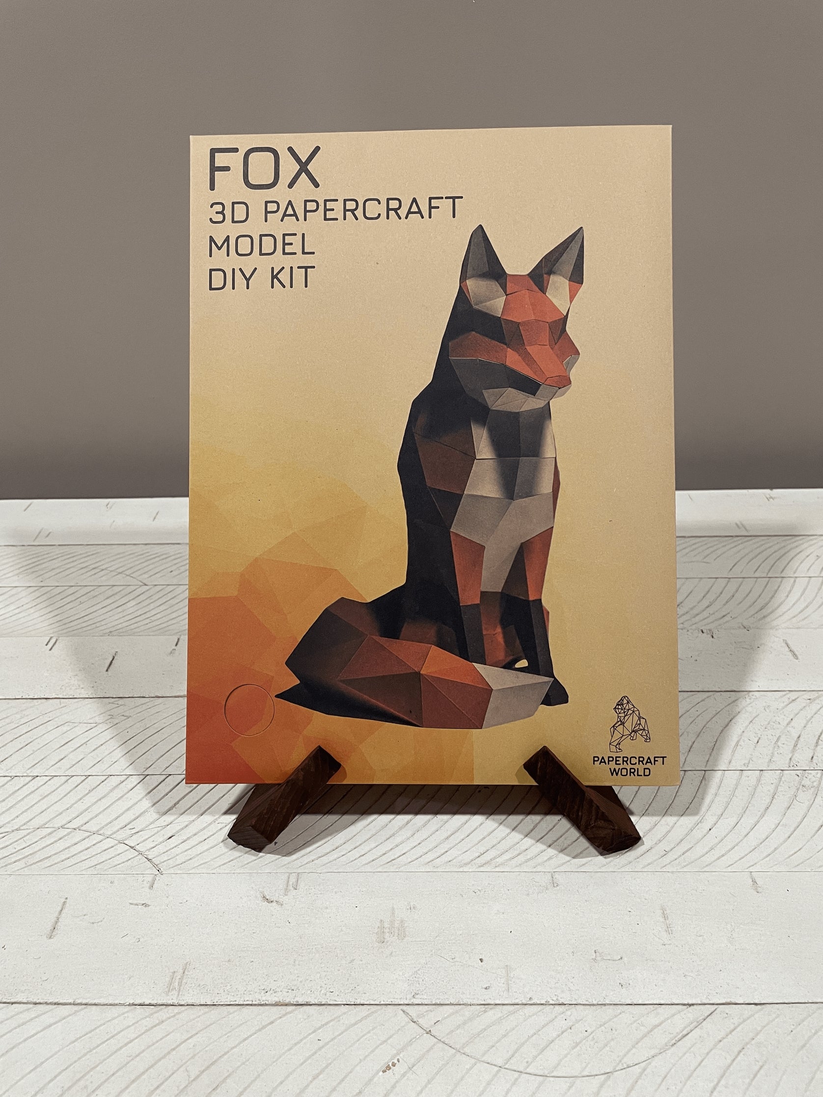 3D Papercraft Standing Art Kit - Fox