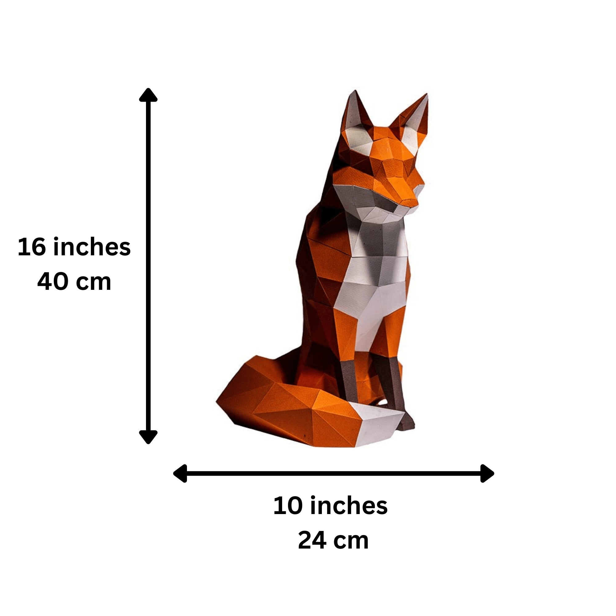 3D Papercraft Standing Art Kit - Fox