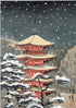 Pagoda in Snow Card