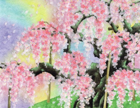 Double Sided Pastel Sakura Card