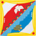 Cotton Furoshiki (48 cm) - Fuku Cochae | Mt. Fuji Yellow