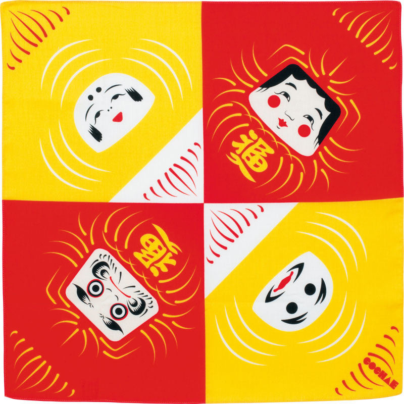 Cotton Furoshiki (48 cm) - Fuku Cochae | Daruma Red