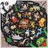 Cotton Furoshiki (70 cm) - Cochae Musubi | Yokai: The Monsters' Night Parade - Black