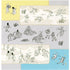 Organic Cotton Furoshiki (50 cm) - Choju-Jinbutsu-Giga | Blue Yellow