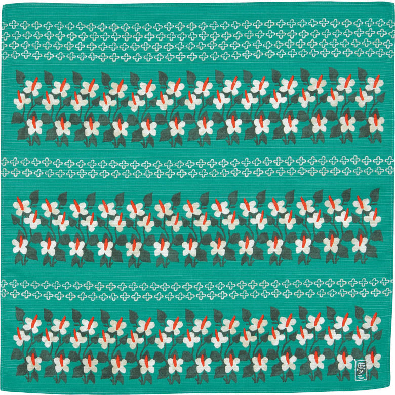 Cotton Furoshiki (48 cm) - Yumeji Takehisa | Doku-Dami Green