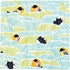 Cotton Furoshiki (70 cm) - Kata Kata | Cats & Birds Green