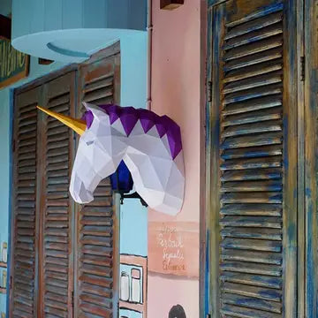 3D Papercraft Wall Art Kit - Unicorn