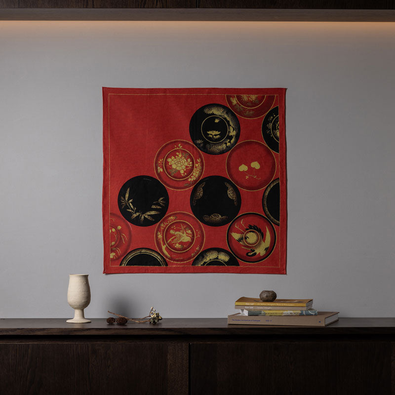 Cotton Furoshiki (58 cm) - Setsugekka Japanese Lacquerware | Red