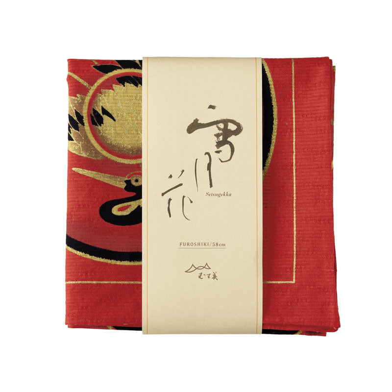 Cotton Furoshiki (58 cm) - Setsugekka Japanese Lacquerware | Red