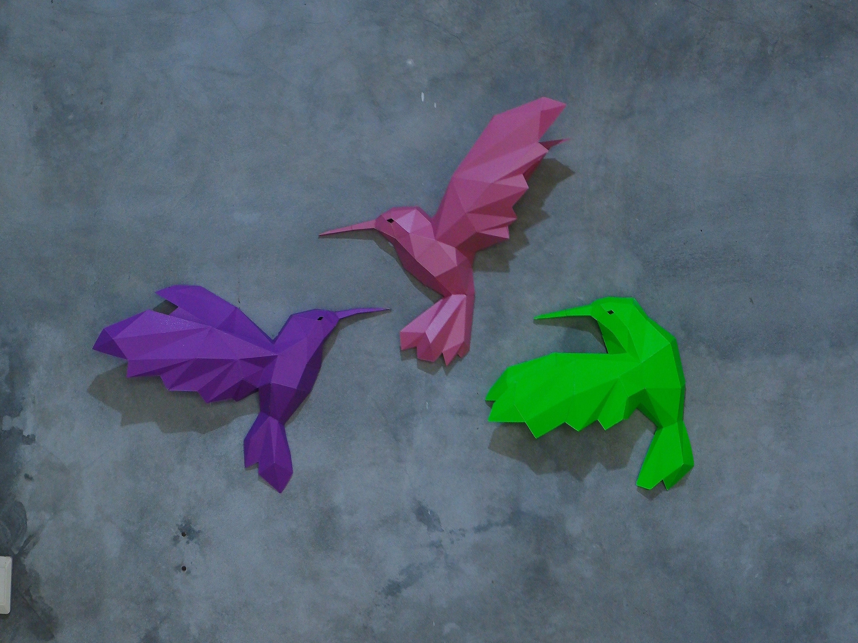 3D Papercraft Wall Art Kit - Hummingbirds