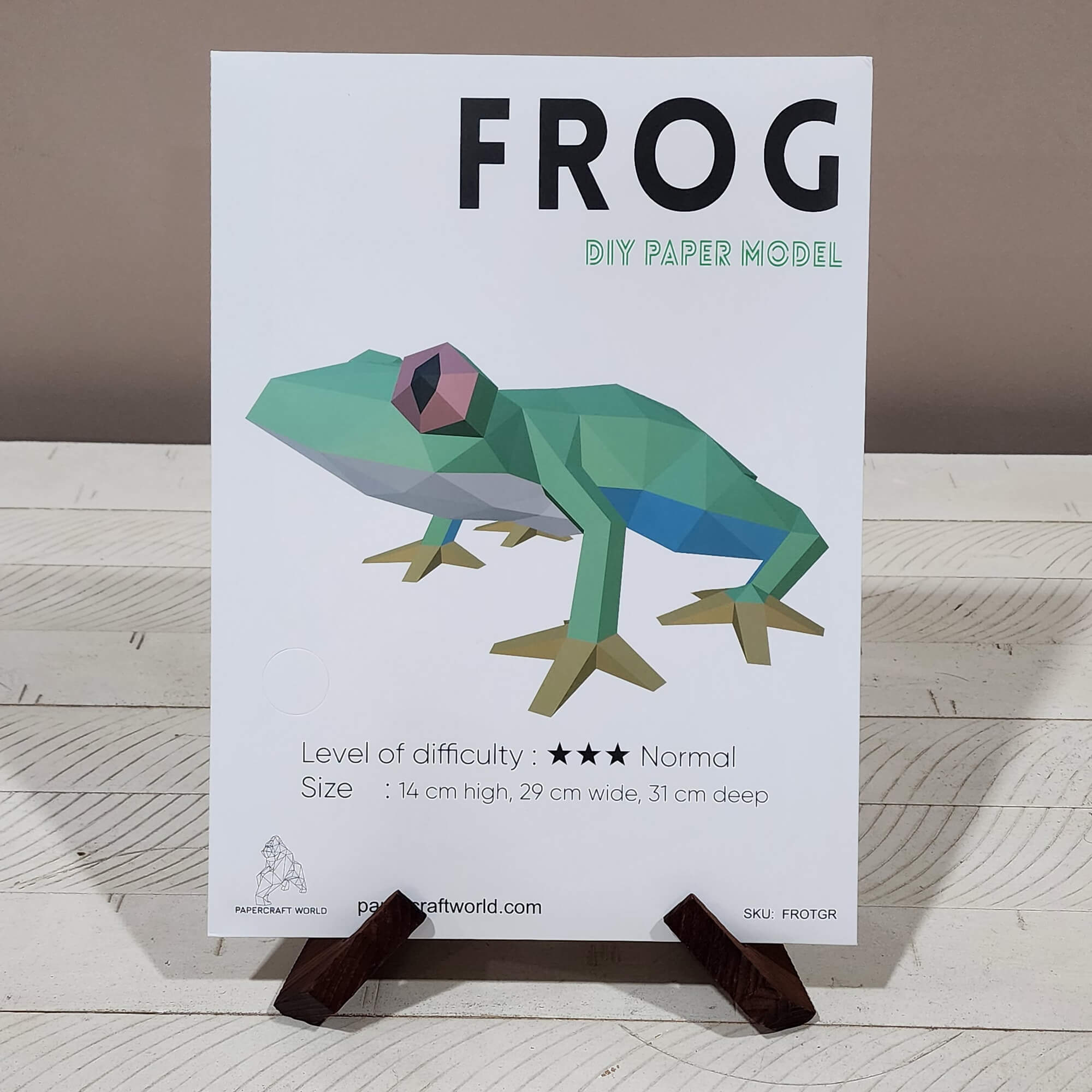 3D Papercraft Lamp Kit - Frog