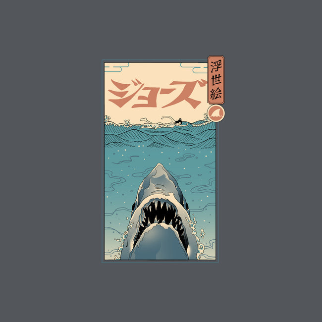 T-Shirt - Ukiyo-E Shark - Charcoal