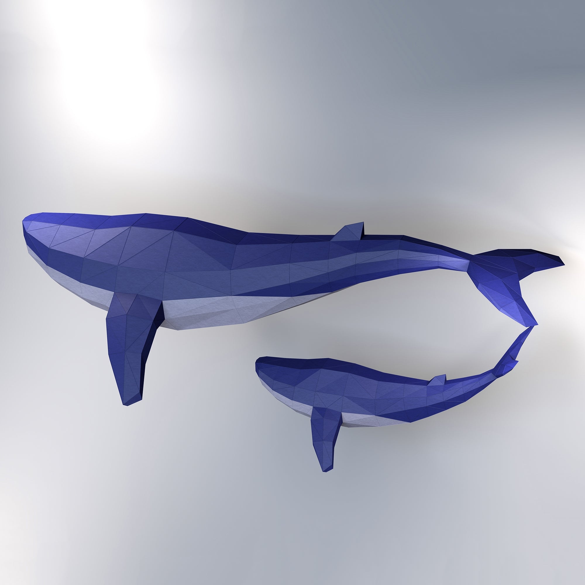 3D Papercraft Art Kit - Whale