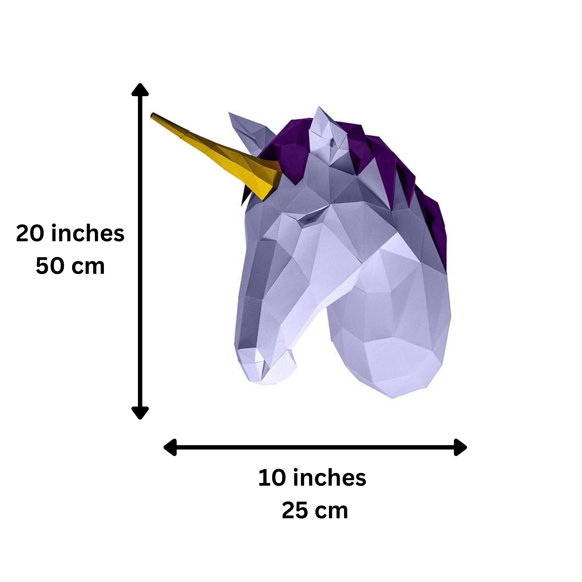 3D Papercraft Wall Art Kit - Unicorn