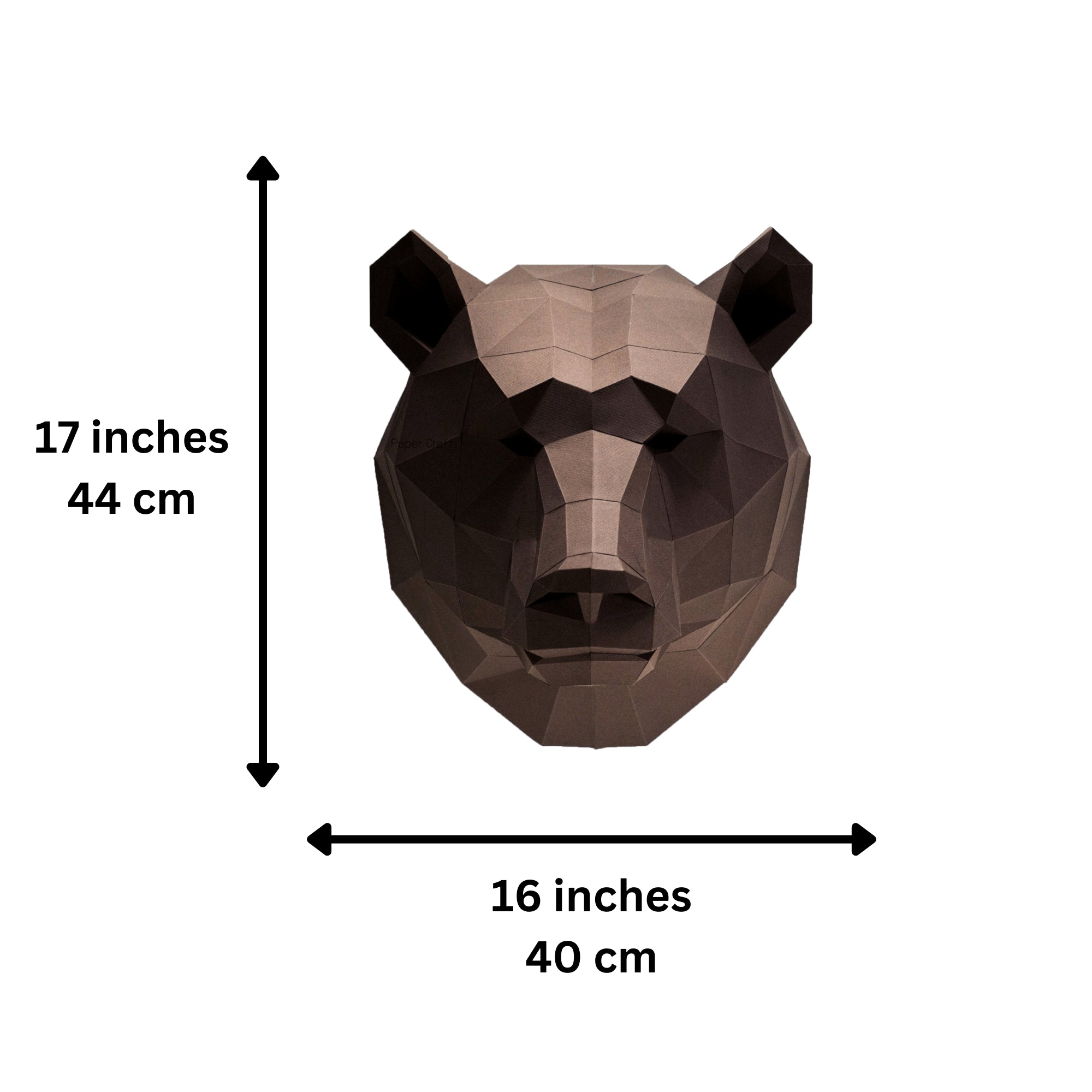 3D Papercraft Lamp Kit - Bear Head Wall Art