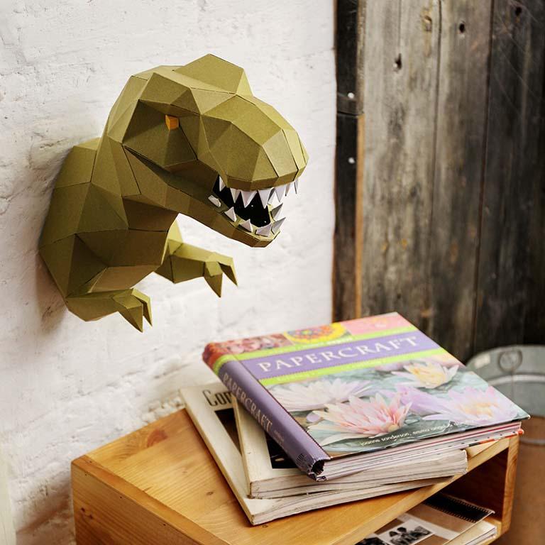 3D Papercraft Wall Art Kit - T-Rex