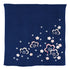 Rayon Chirimen Koyomi Furoshiki (68 cm) - Sakura on Navy Blue