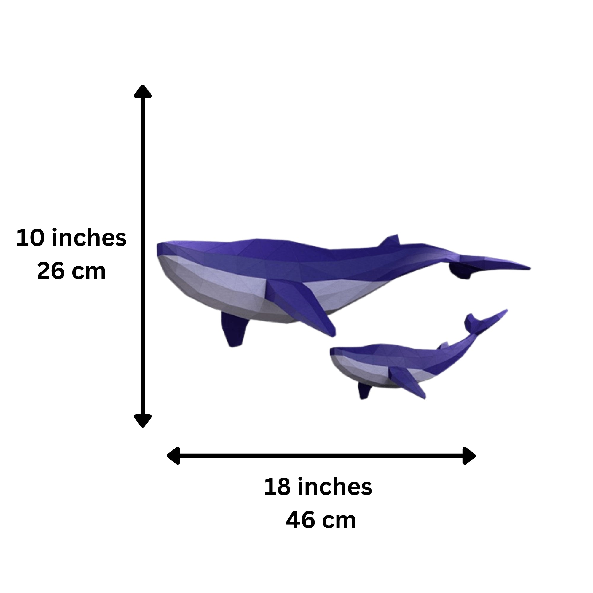 3D Papercraft Art Kit - Whale