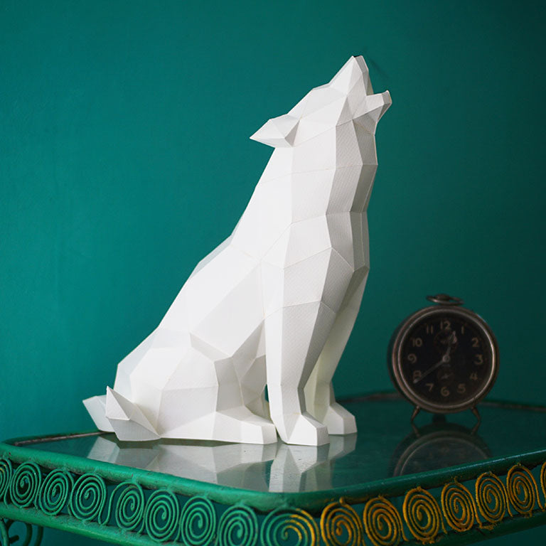 3D Papercraft Lamp Kit - Wolf