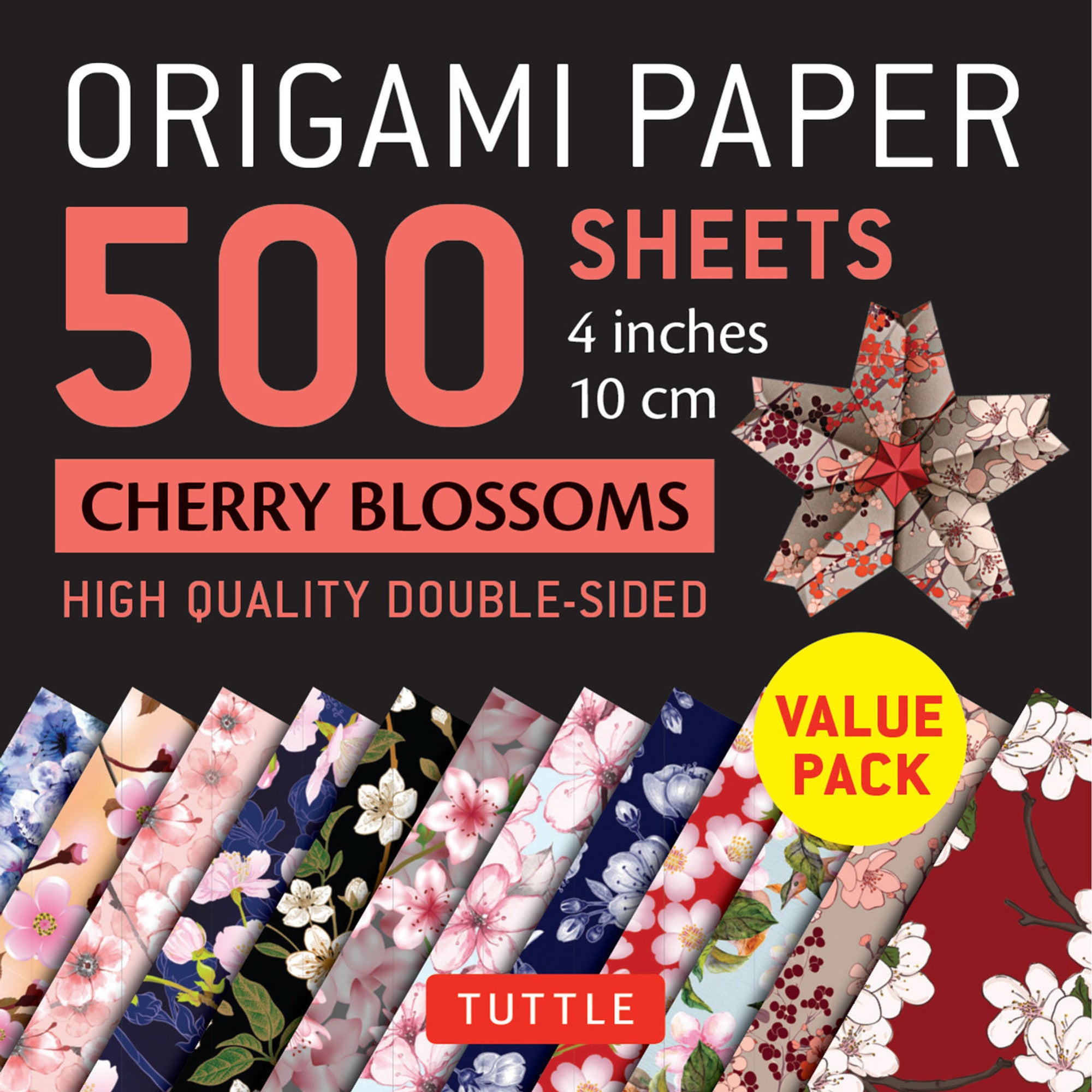 500 Sheets 4” Cherry Blossoms Origami Paper