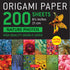Large 200 Sheets Nature Photos Origami Paper