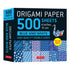 500 Sheets Blue and White Origami Paper