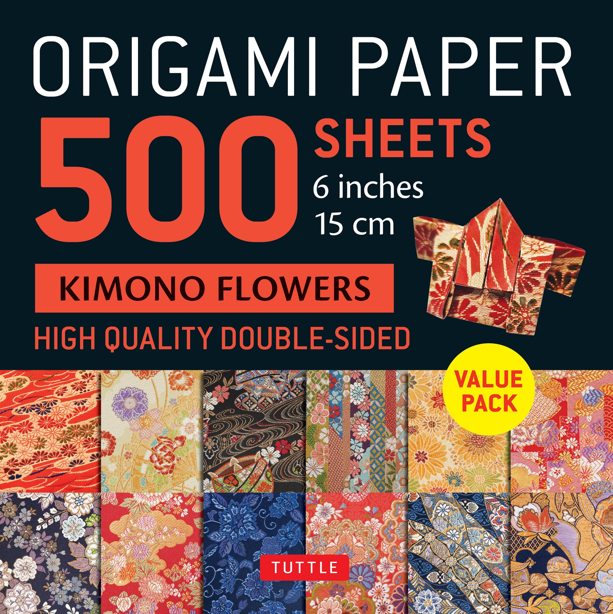 500 Sheets Kimono Flowers Origami Paper