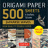 500 Sheets 4” Japanese Waves Origami Paper