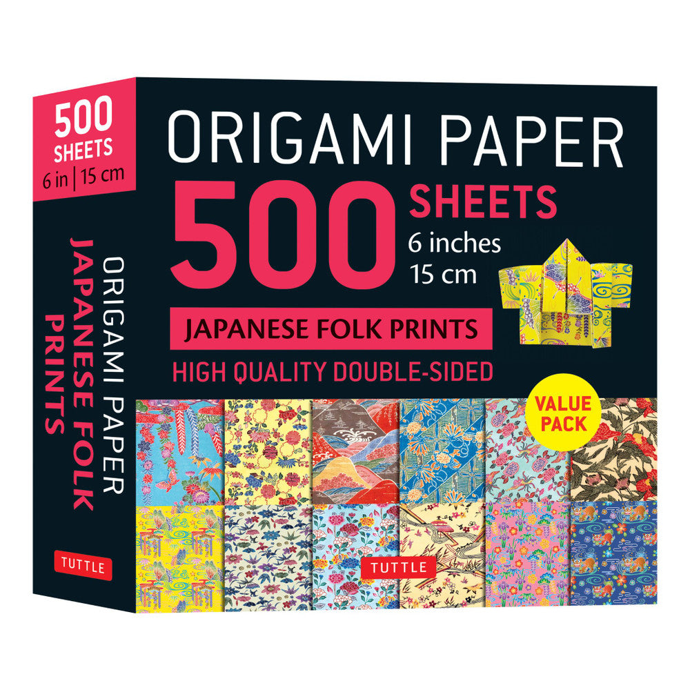 500 Sheets Japanese Folk Prints Origami Paper