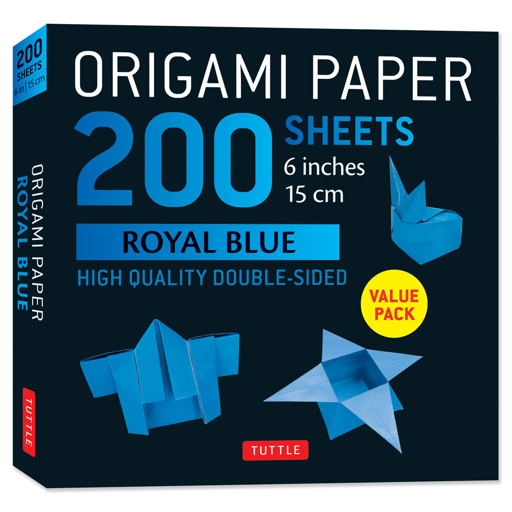 200 Sheets Royal Blue Duo Origami Paper