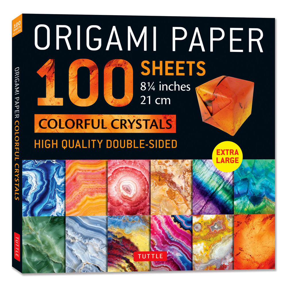 Large 100 Sheets Colorful Crystals Origami Paper